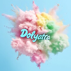 Colorful Powder Explosion with Dolyatra Text