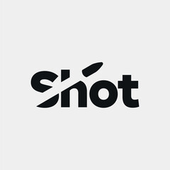 Vector shot text minimal design