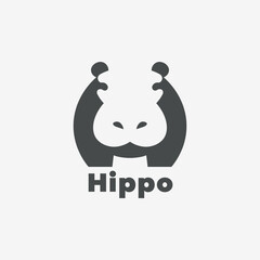 Vector illustration of hippo logo