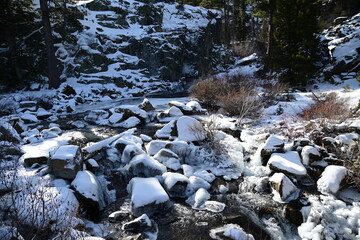 Beautiful winter wonderland at Eagle Falls Lake Tahoe