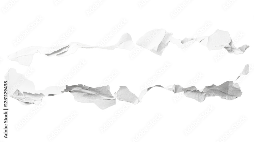 Aufkleber ripped white paper with torn edges creating a transparent window effect