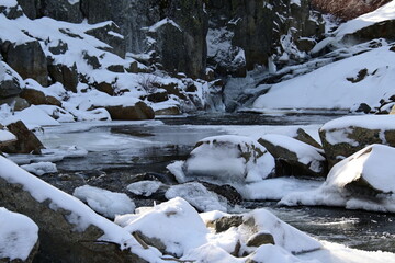 Beautiful winter wonderland at Eagle Falls Lake Tahoe