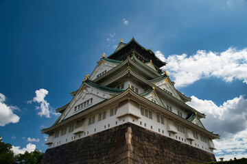 Reconstructed Osaka Castle is a Japanese castle located in Osaka, Japan.
