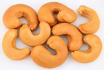 Isolated Cashews on White Background for Healthy Snack Concept