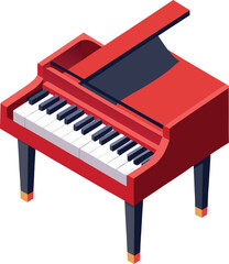 piano vector illustration. Music grand piano icons Simple set of music grand piano vector illustration