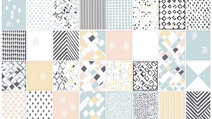 A collection of abstract patterns in various colors and shapes. generated using AI