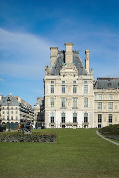 Paris, France. Europe Tullieries Garden area,beautiful French architecture.