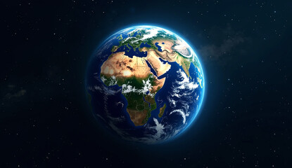 planet earth with space