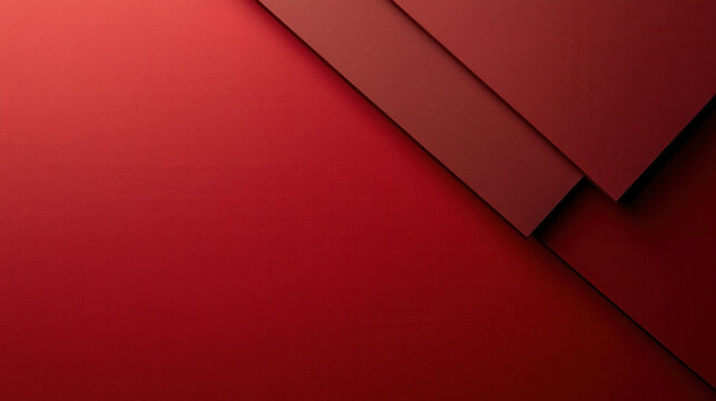 Elegant Layered Red Paper Texture with Subtle Shadows and Minimalist Design