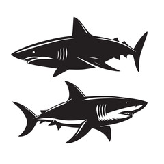 Sea Underwater Animal Vector silhouette free download 