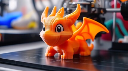 Modern 3D Printing Technology, crafting technique, closeup manufacturing