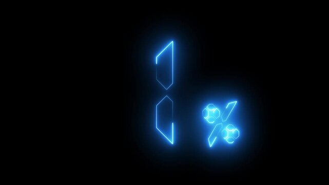 One percent on black background. scribble zero percent with roughen texture. ideal for business, promotion, sale, interest
