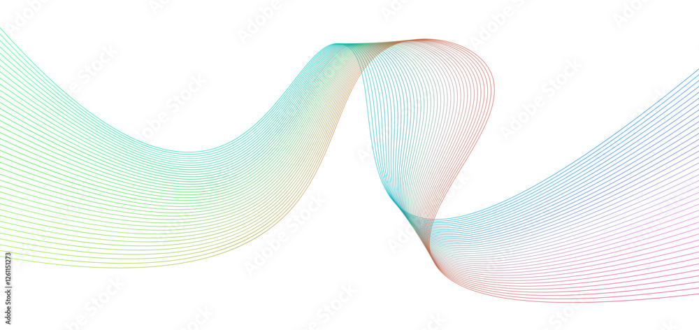 Poster gradient wave pattern on white