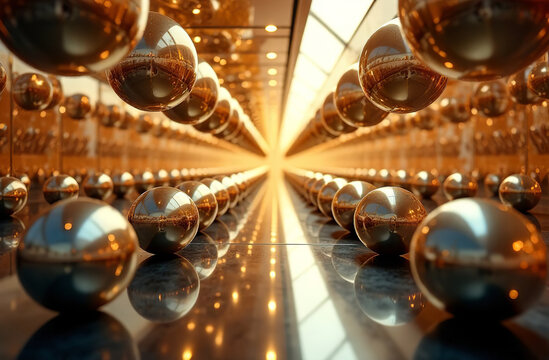 Abstract Smooth Rounded Shapes Figure Modern Art Background. AI Generative