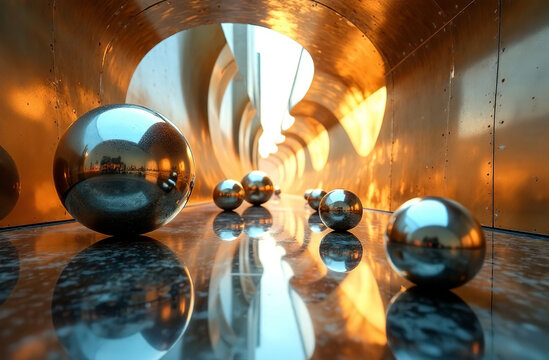 Abstract Smooth Rounded Shapes Figure Modern Art Background. AI Generative - Powered by Adobe