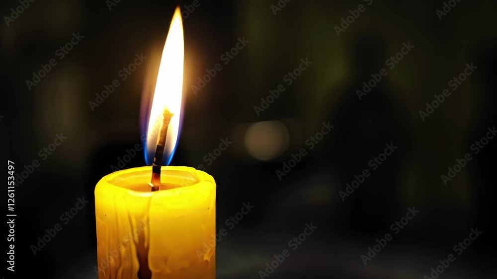 Poster captivating flicker of a candle's flame in a dimly lit space showcasing the beauty of illumination a