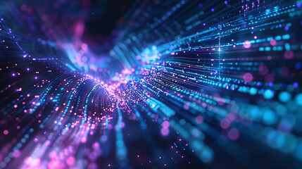 Obraz premium A conceptual background of artificial intelligence: a glowing digital neural pathways, floating in a dark, futuristic space.