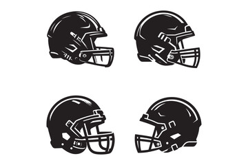 Football helmet silhouette