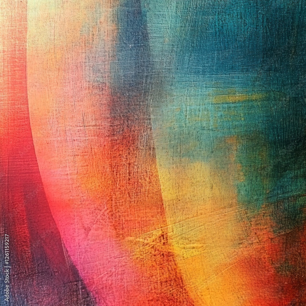 Poster This captivating visual features a tapestry of radiant colors blending seamlessly, showcasing an interplay of warm and cool tones