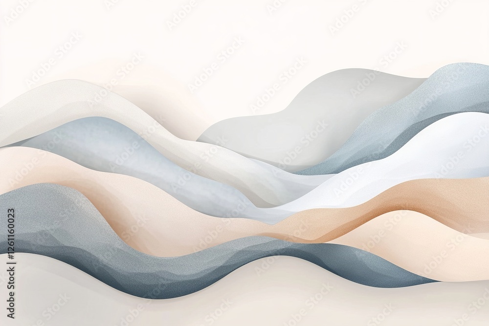 Poster this artwork features an abstract depiction of nordic mountains created using flowing lines, showcas