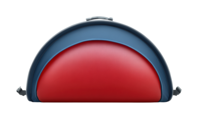 Stylish red and blue bag modern studio product isolated on transparent background