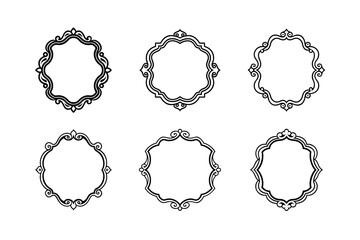 Ornate Baroque Frame Vectors for Logos and Invitations