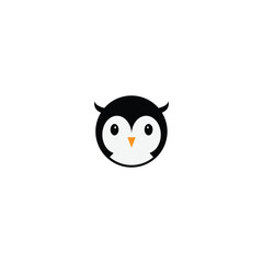owl head logo. owl head vector illustration for icon, symbol or logo