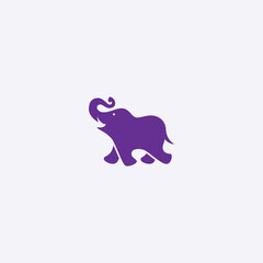 little elephant logo. elephant vector illustration for icon, symbol or logo. elephant silhouette