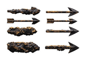 Unique arrow designs indoor creativity studio isolated on transparent background