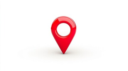 Red 3D Location Pin Icon for Navigation and Mapping Purposes