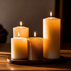 candles on a dark background