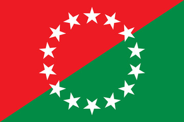 Official flag of Chiriqui. Province of Panama. Illustration