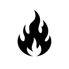 Fiery Icon: A simple yet powerful icon depicting a blazing flame, perfect for use in design projects, websites, apps, and more. It symbolizes energy, passion, and intensity.