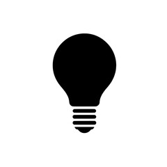 Light Bulb Icon:  A simple yet powerful icon of a light bulb, symbolizing inspiration, creativity, innovation, and new ideas. This minimalist design is perfect for use in presentations, websites.