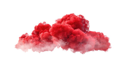 Red loud on transparent background 