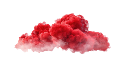 Red loud on transparent background 