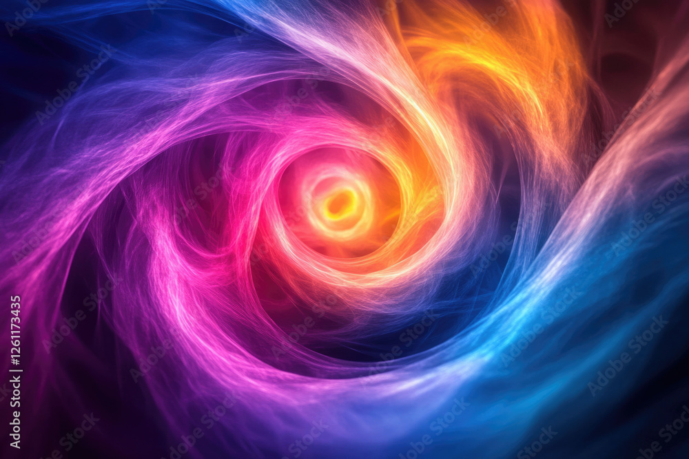Aufkleber Abstract swirling vortex of vibrant colors, creating a mesmerizing and dynamic visual experience.