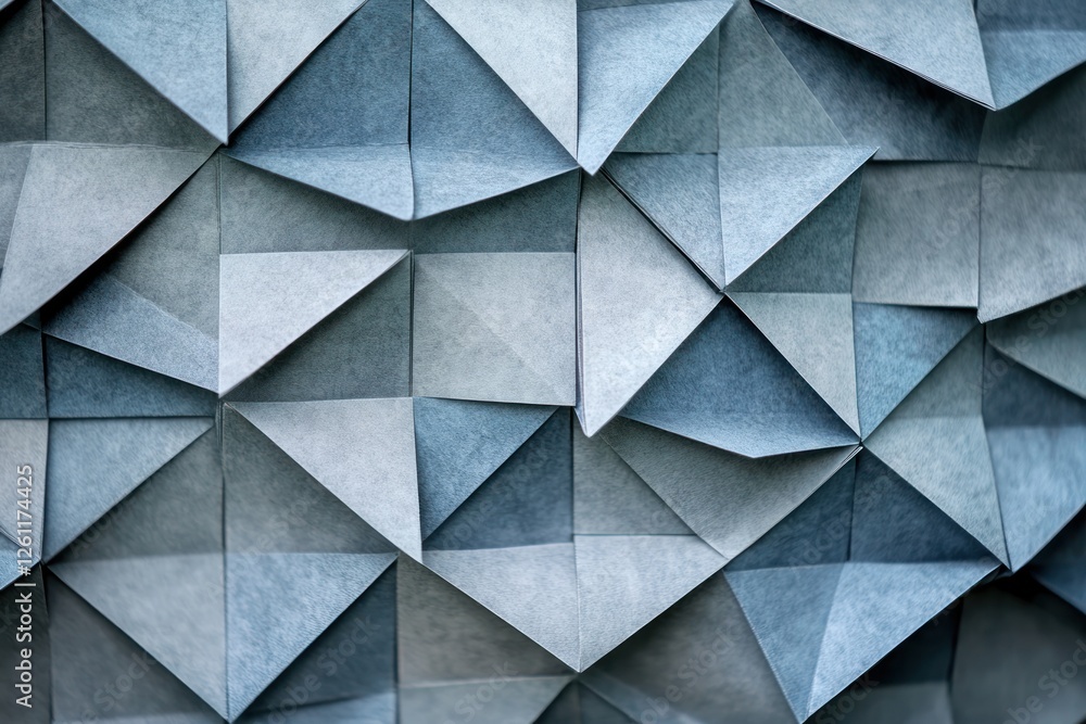 Poster abstract grey triangular geometric paper design