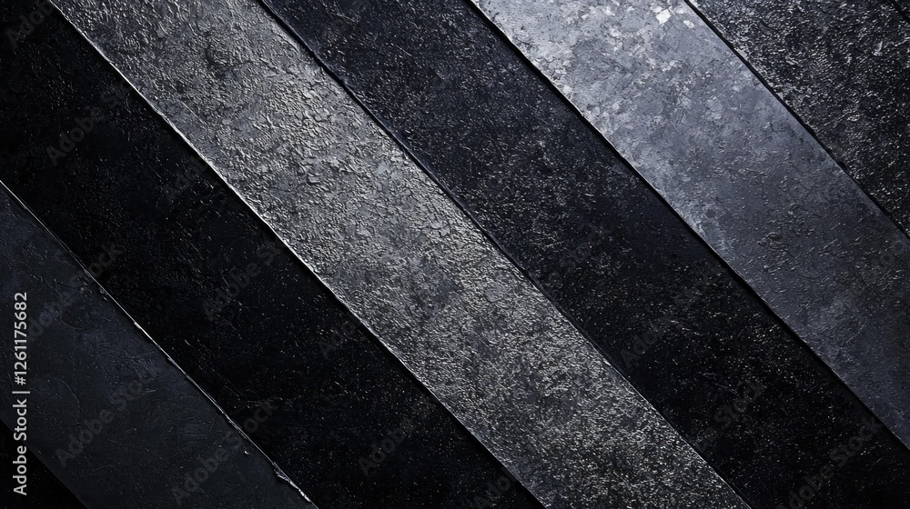 Poster contrasting shades of black, white, and dark gray blend seamlessly, forming a dynamic abstract artwo