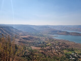 Fototapeta premium Lake view from the mountain valley