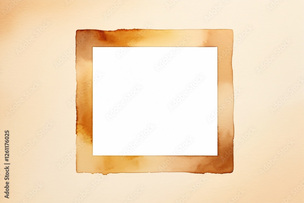 Poster elegant watercolor frame with blank space for customization