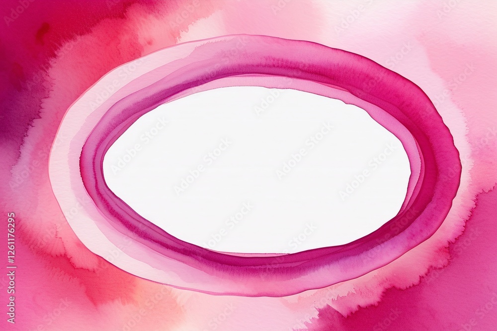 Poster soft pink watercolor frame with empty space for text or images