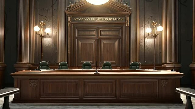 Courtroom Antitrust Hearing on Monopoly Competition Regulation