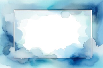 Soft Blue Watercolor Background with Blank Space for Text