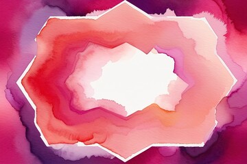 Abstract Watercolor Background in Vibrant Pink and Red Shades