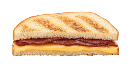 Tasty kitchen grilled sandwich recipe isolated on transparent background