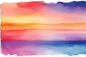 Vibrant Abstract Watercolor Landscape with Blended Colors and Textures