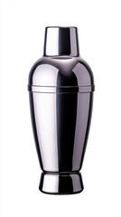 Sleek Silver Cocktail Shaker for Professional Bartending and Mixing