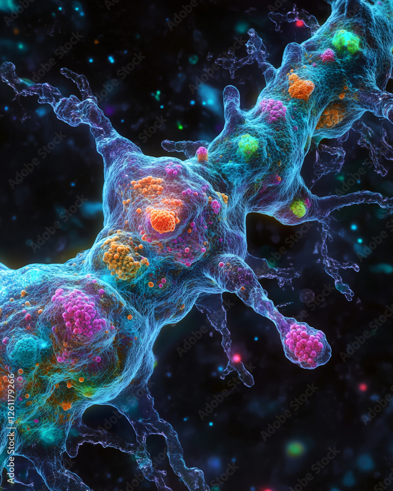 Poster Neuro-map showcases the dynamic interactions among neural connections and cells