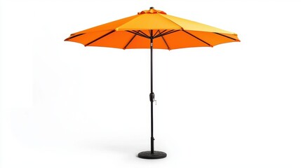 Bright Orange Patio Umbrella with Large Canopy for Outdoor Spaces
